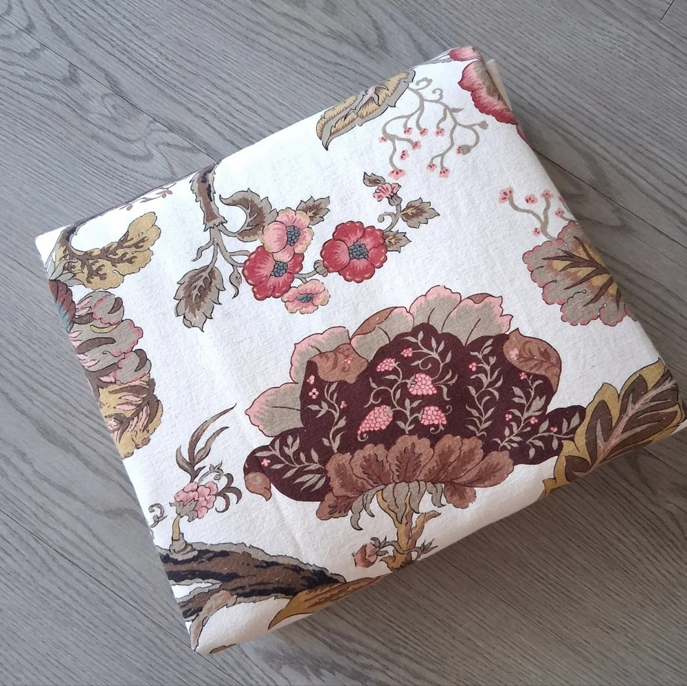 Pottery Barn Gianna Floral Duvet Cover Cotton Linen Queen